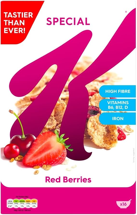 Special K Red Berries Breakfast Cereal Box, 500g