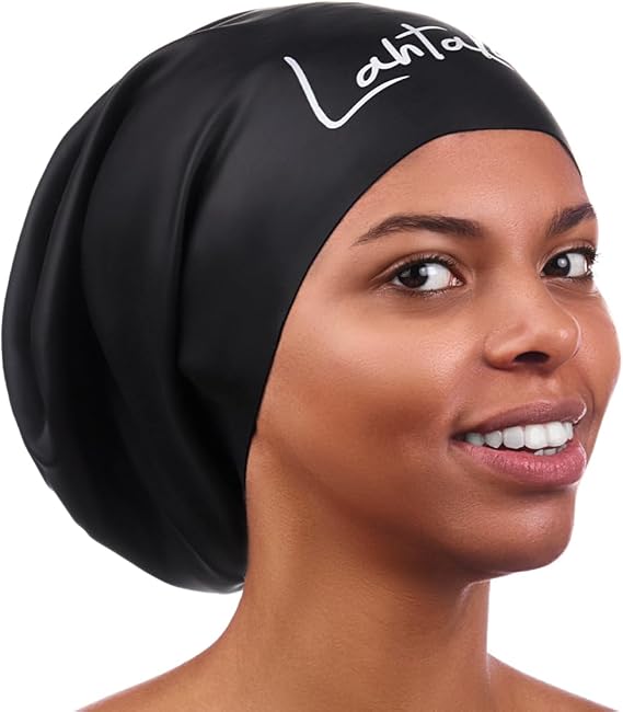 Large Swim Cap for Long Hair Women & Men with Braids & Dreadlocks