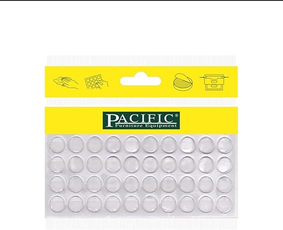 Pacific Yapışkanlı Silikon Ses Stoperi, Dolap çekmece ses azaltıcı tampon, (9mm)