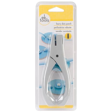 EK Tools Heavy Duty Paper Punch, Vertical Slot, Gray