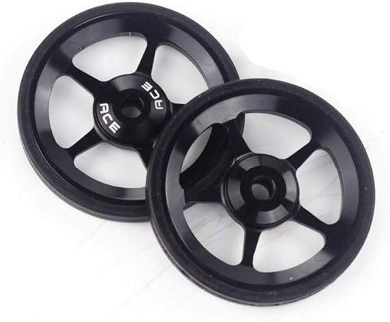 2pcs ACE Alloy Easy Wheels Easywheel For Brompton Folding Bike Dino Kiddo(black