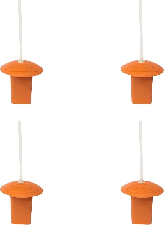 Markwort Base Plug with Indicator-4 pack-Orange Rubber Base Plug with Single Indicator
