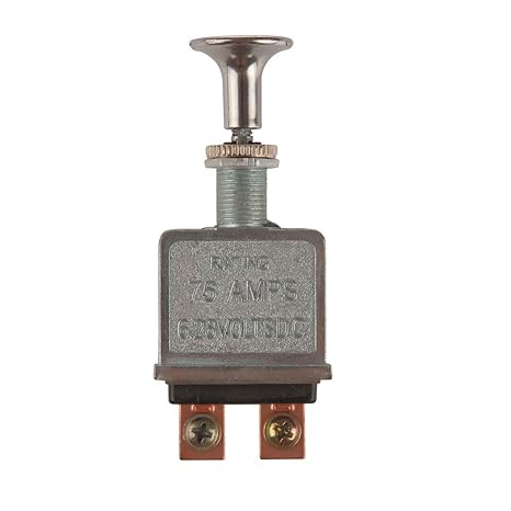 MDY Auto Toggle Switch Heavy Duty Push-Pull-On-Off Switch with 2 Position 2 Connection Terminals Rated to 75 Amps at 6-28 Volts DC fit for Headlights,Control Headlight,Turn Signal Light accessorie