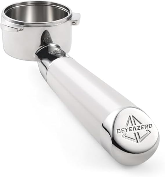 54mm Bottomless Portafilter Set Includes Precision Filter Basket, Puck Screen & Stand Compatible with Breville Barista Express, Barista Pro & 54mm Breville Machines, White