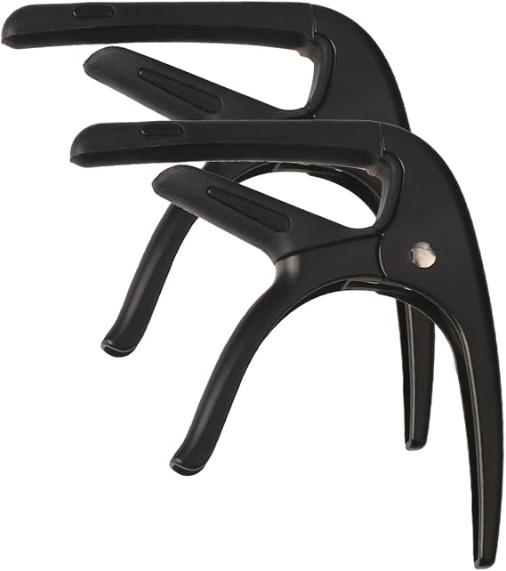 Guitar Capo for Acoustic and Electric Guitars 2 Packs Capo 6-String Acoustic Capo guitar accessories (Black-Black)