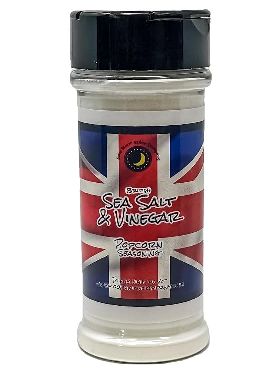 June Moon Spice Company | British Sea Salt & Vinegar Popcorn Seasoning | Authentic British Sea Salt & Vinegar Popcorn Seasoning - Classic Flavor for Snack Lovers! | 5.5 oz