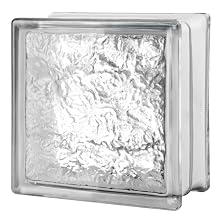 Seves Glass Block 8x8x4 Cortina | Classic Glacial Look | Suited for Interior and Exterior Applications | Perfect for Residential and Commercial Use | Maximum Privacy with Great Light Transmission