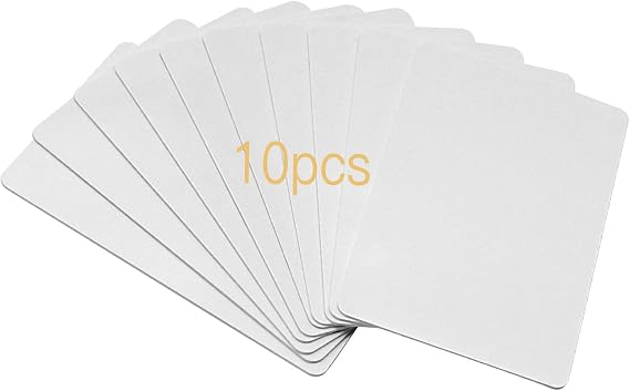 10Pcs Smart Intelligent RFID Cards Classic 1K 13.56 MHz ISO14443A M1, Printable Blank, Compatible with SAFLOK/KABA/ONITY/Miwa/ILCO/SECURELOX for Access Control, Hotel Key Cards, etc.