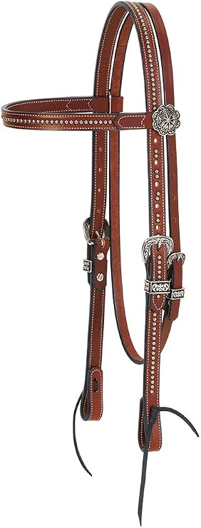 Weaver Leather Unisex Adult Browband Headstall, Brown, Horse US