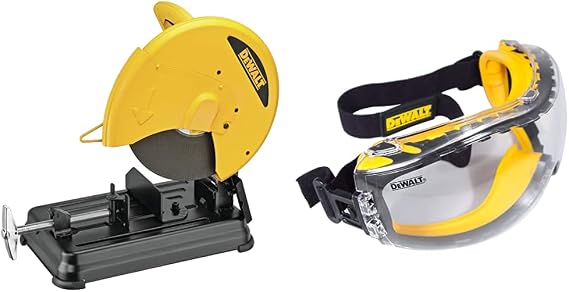 DEWALT Chop Saw, 14-Inch with w/Safety Goggle (D28730 & DPG82-11C)