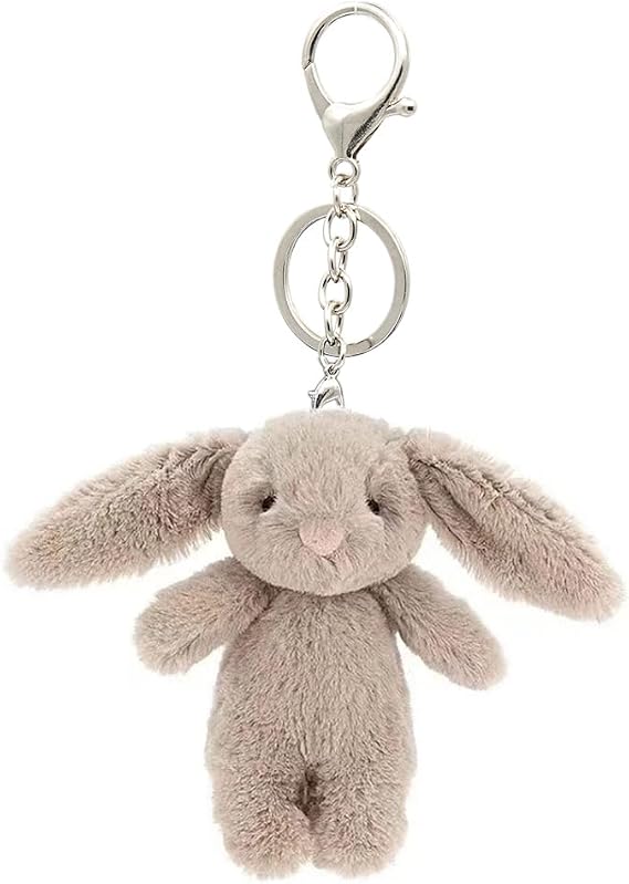 Cute Bunny Plush Keychain for Backpack, Mini Rabbit Charm Accessories Pendant Gift for Women