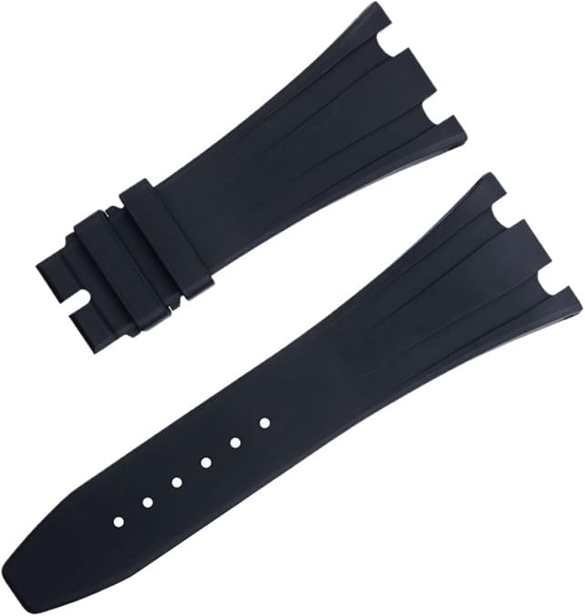 28mm Soft Fluororubber FKM Rubber Fit For AP Strap 26170 26176 25940 For Audemars Piguet Watch Band Folding Buckle Bracelets