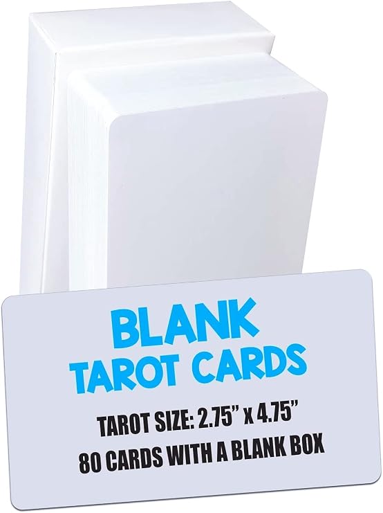 IMAGAME White Blank Tarot Cards Deck, 80 Cards, 2.75" x 4.75" | Standard Tarot Size, Make Your Own Tarot Card, Oracle Card, Game