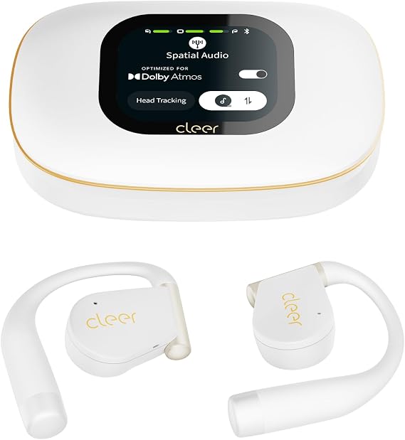 Cleer ARC 5 Open Ear Earbuds with Dolby & THX Audio, White