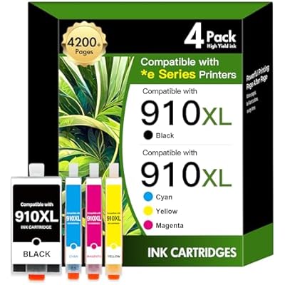 VICTONER 910XL 910 8025e 8015e Ink Cartridges Combo Pack Replacement for HP Printer 910 XL 910XL910 Black and Color Multipack for OfficeJet Pro 8015e 8025e 8020 8028e 8035e 8034e 8020e 8010 8028