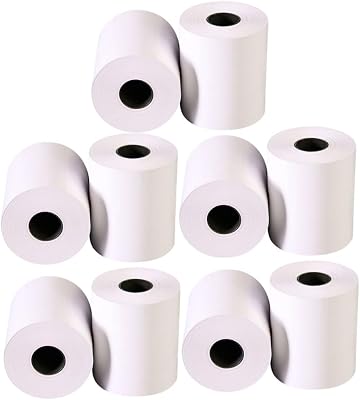 Sewroro 10 Rolls Thermal Receipt Paper Rolls Thermal Cash Paper for Restaurants Retail Compatible with Pos Systems Prints Multi Industry Use