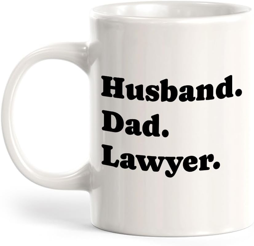 Husband Dad Lawyer 11oz Ceramic Coffee Mug | For Attorneys and Legal Students