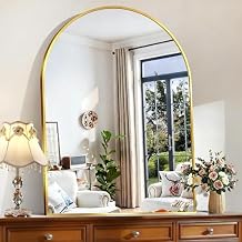 CIRCUMI Arched Wall Mirror, 36"x48" Gold Arched Mirror with Tempered Glass, Metal Frame, Large Size for Bathroom, Living Room,Entryway,Over Sink, Arch Mirror for Decor,Shatterproof&Crystal-Clear