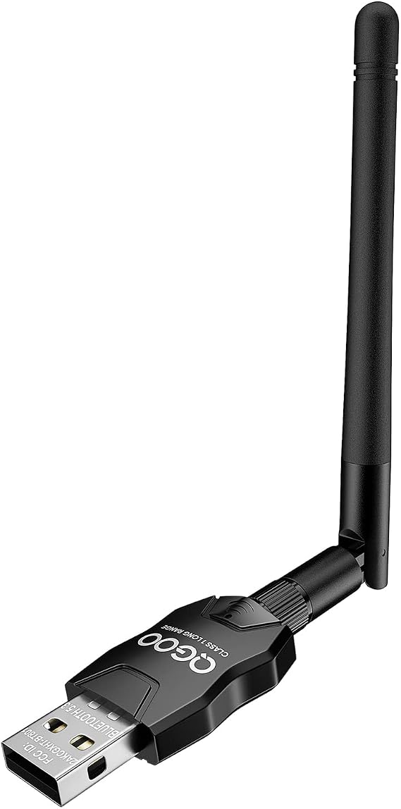 USB Bluetooth Adapter 5.3 for Desktop PC, Real Plug & Play Long Range Class 1 EDR Bluetooth Dongle Receiver 328FT/100M for Laptop Computer Connect Speaker Keyboard Headphones Support Windows 11/10/8.1