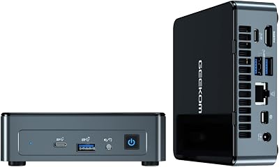 GEEKOM Mini PC, MiniAir11 Mini Computer with 11th Gen N5095Up to 2.9 GHz, 8GB Dual DDR4 256G SSD Windows 11 Pro Desktop Computer, Support 4K UHD, Dual WiFi, BT, HDMI, VESA for OfficeStudyHome