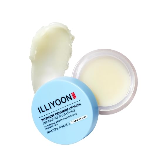 ILLIYOON Ceramide Ato Concentrate Lip Mask | 10,000ppm Ceramide for Barrier Repair Lip Butter, Non-sticky Vegan Formula, Overnight lip Mask & All-Day Balm, Fragrance-Free, Korean skincare, 0.24 fl.oz.
