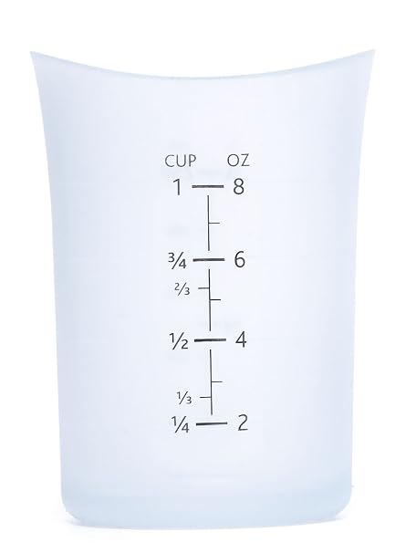 iSi Basics Silicone Flexible Measuring Cup, 1 Cup Capacity, Off-White