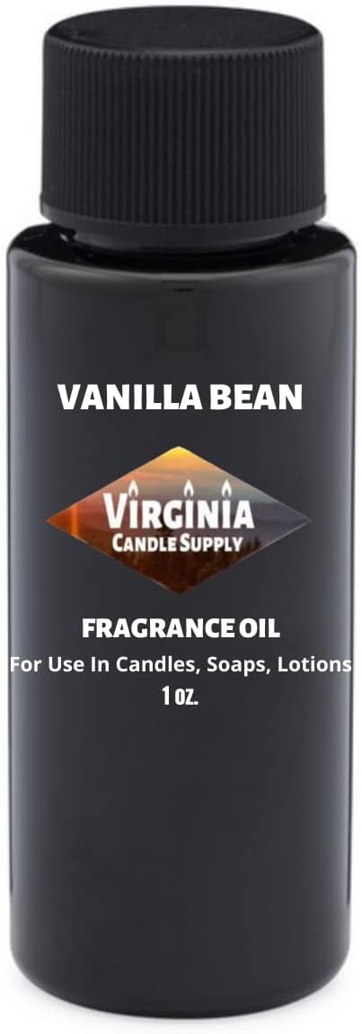 Vanilla Bean Fragrance Oil (1 oz Bottle) for Candle Making, Soap Making, Tart Making, Room Sprays, Lotions, Car Fresheners, Slime, Bath Bombs, Warmers...