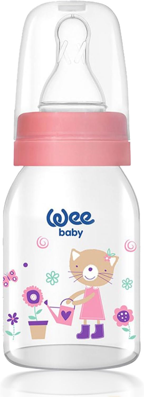 Wee Baby Klasik Cam Biberon 125 ml Pembe 0-6 Ay
