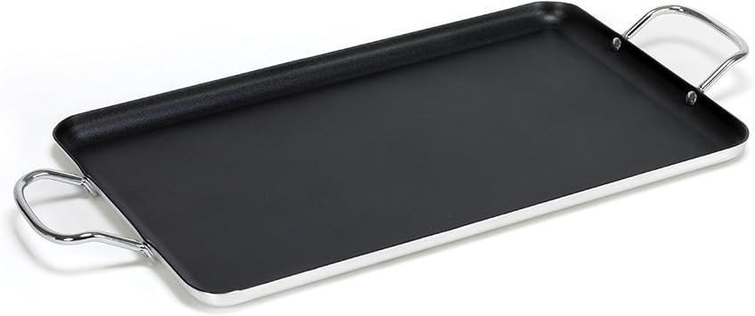 Imusa Double Burner Griddle Non-Stick 20-Inch, Black