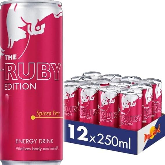 Energy Drink Ruby Edition Spiced Pear 250ml (Pack of 36) "Ignite Your Passion with Every Sip" For All Occasions