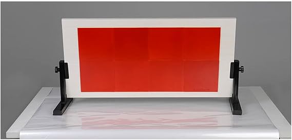 Ping Pong Return Board,Table Tennis Rebound Board with Height Adjustable,Self-Study Traine Equipment for Home Gym Community Studio(8 Red Rubbers)