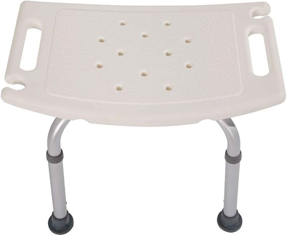 Non-Slip Shower Chair to Sit on in Shower, 7-Level Height Adjustable Bath Room Stool for the Elderly Adults, Max 450lbs