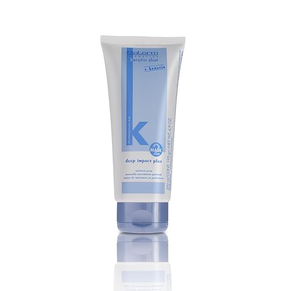 SALERM - Hydrating Hair Mask - Deep Impact Plus - 200 ml - Deep Hair Hydration - For Use After Keratin Shot + Keramix Treatment - Smooth and Straight Hair