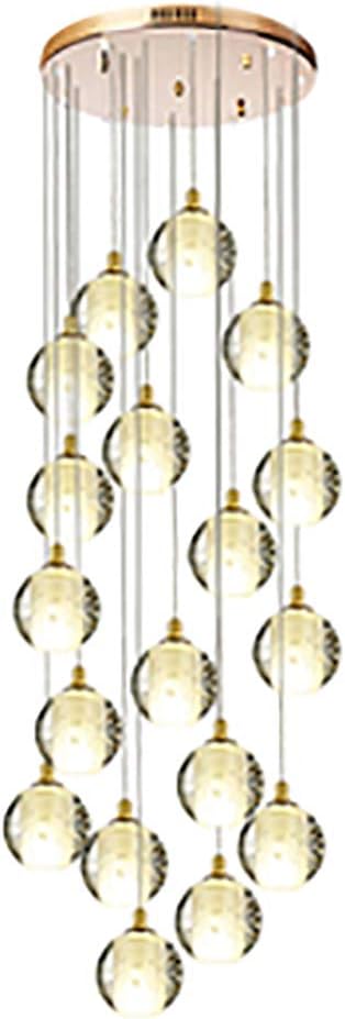 Long Chandeliers,Crystal Spiral Raindrop Chandelier,Spiral Staircase Cluster Chandelier Ceiling Light,Fixture,For Hotel Living Room,Home Bar,Villa Stairs Loft Living Room/Silver Misalmed Arr