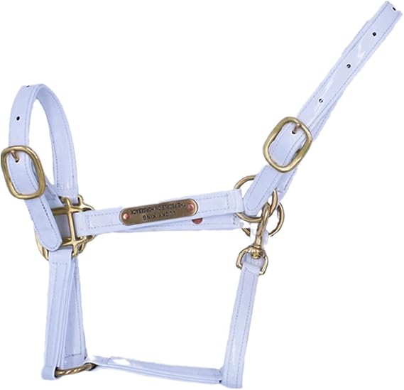 Basic Leather Adjustable Horse Halter with Chin and Snap, Horsemanship Rope Halters Equestrian Horse Riding Headcollars