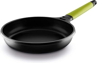 Fundix by Castey Nonstick Cast Aluminium Induction Fry Pan with Removable Kiwi Handle, 7-Inch