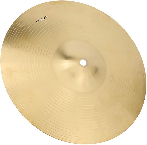 Brass Cymbal for Drums,12" Crash Ride Cymbal with Vibrant Crisp Sound,Symbols for Drums Percussion Accessory, Lightweight & Anti-Rust, for Drummers Students Professionals