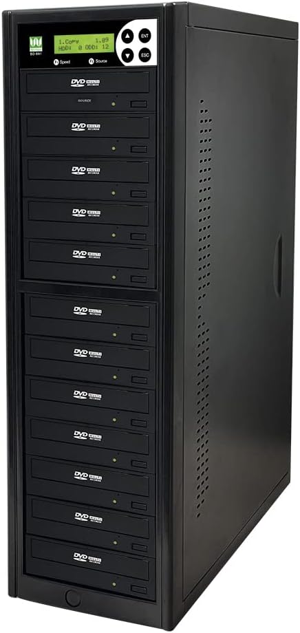 1 to 11 DVD Duplicator SATA CD DVD Burner Standalone Copier | SATA Multiple Discs Duplication Tower Copier