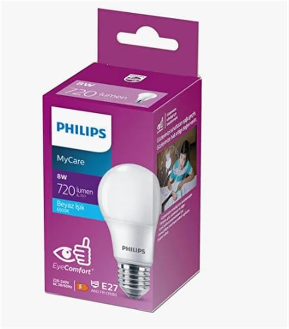 Philips LEDBulb 8-60W E27 6500K White Light 720 lumens