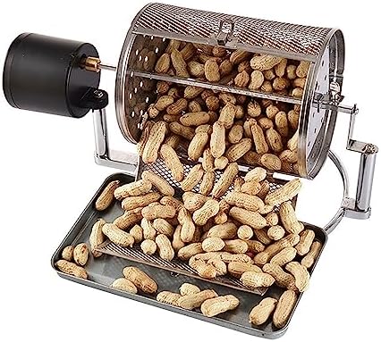 Peanut Bean Roasting Machine, Electric Coffee Roaster,with Adjustable Speed,for Baking Chestnut, Grain (600g)