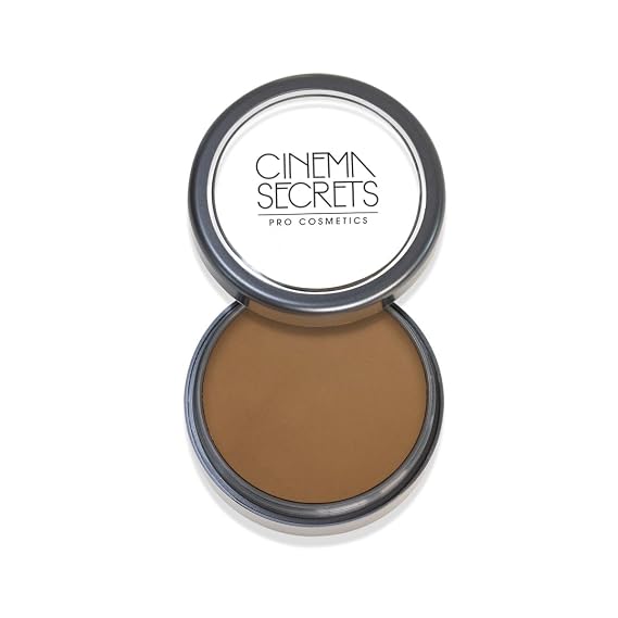 Cinema Secrets Ultimate Foundation Single, Med-Deep Olive Undertones,200 Series, 202-20 - Buildable Full Coverage Cream Makeup for Acne Redness and Tattoo Cover, Water Resistant HD Single