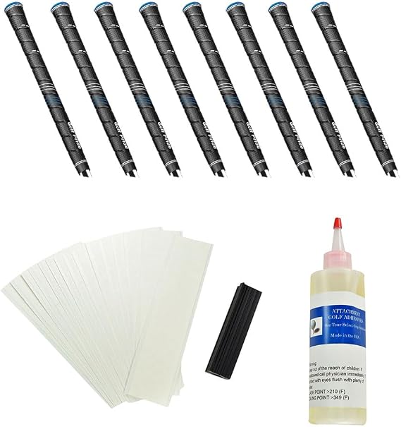 Golf Pride CP2 Wrap Standard Golf Grips (8pcs + Golf Grip Kit) Black