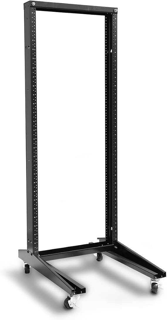 42U Movable 19inch 2 Post Open Frame Heavy Duty IT Network Data Server Rack