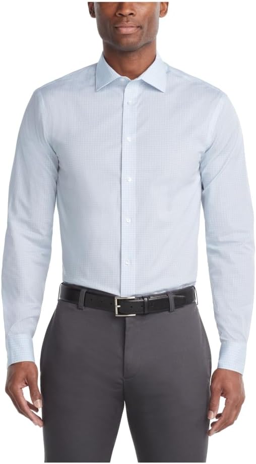 Calvin Klein Mens Dress Shirts Non Iron Stretch Regular Fit Print