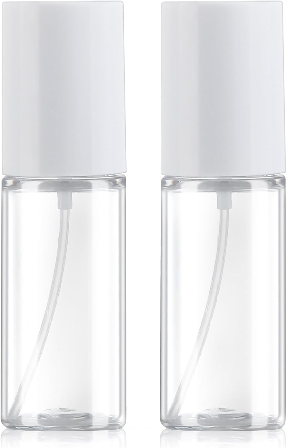 Boenoea Small Spray Bottle 1.7oz50ml Travel Spray Bottles Plastic Portable Refillable Empty Bottles for Outgoing - Leak Proof - 2 Pack Clear
