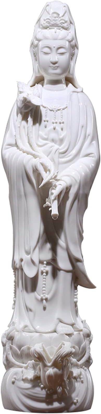Guanyin Bodhisattva Statue Buddha Ornaments Kwan Yin Statue Kuan Yin Guanyin Goddess of Mercy Guan Yin Statue Quan Yin Statue 18 inch Tall Buddha Statue Guanyin Statue