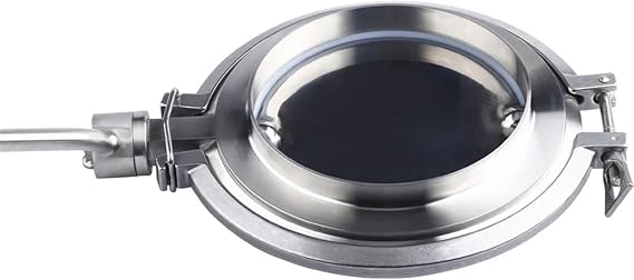 SS316 Powder Butterfly Valve Sanitary Manual Stainless Steel Pneumatic Powder Valve Tank Bottom Discharge Valve(Size:DN300)