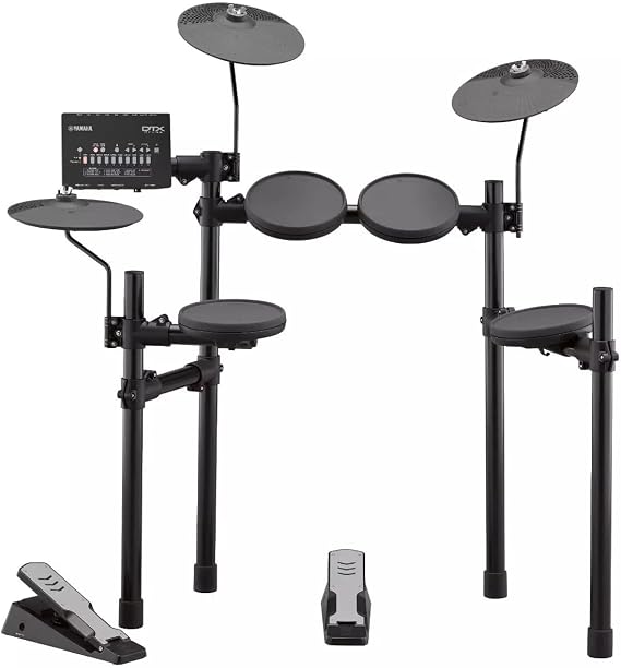 Yamaha DTX402K Electronic Drum Set with 400+ Premium Customizable Sounds, USB Audio/MIDI, Quiet Pads, Silent Kick Pedal and Smart Apps Included