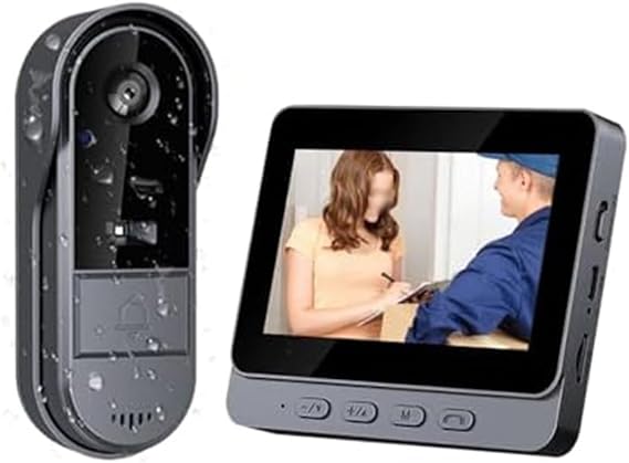 Wireless Video Doorbell With HD Camera, Smart Doorbell Security Intercom Video Camera with Monitor, Door Bell Door for RING,Two-Way Talk