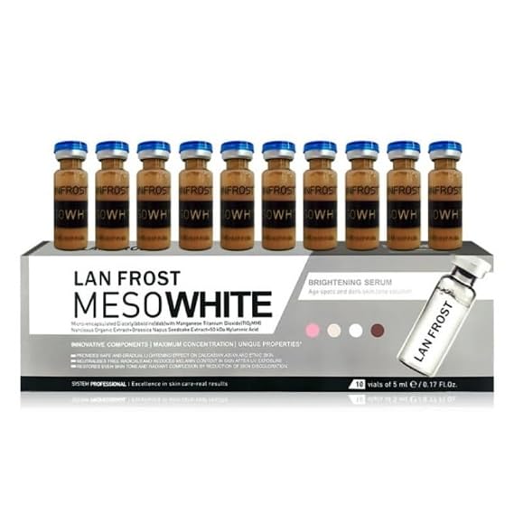 Meso White Essence Serum, BB Glow Pigment Starter Kit, Anti-Aging BB Glow Ampoules Foundation Skin Treatment Kit 0.17 Fl (brown)